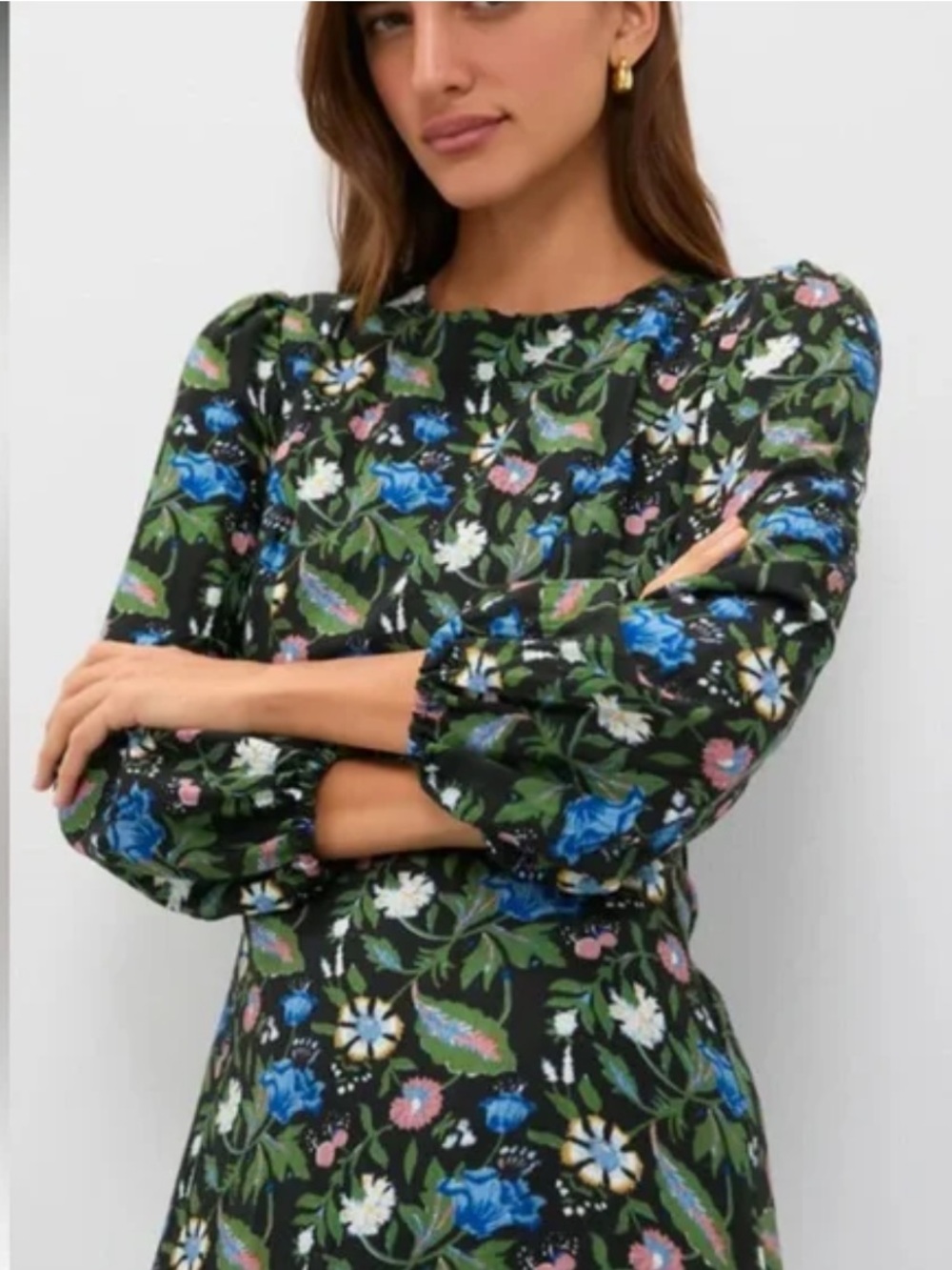 Tuckernuck Hyacinth House Black Multi Long Sleeve Dress - Picture 8 of 8